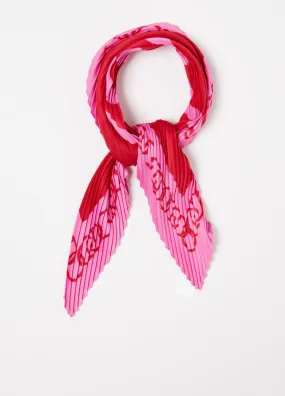 Black scarf with printed design