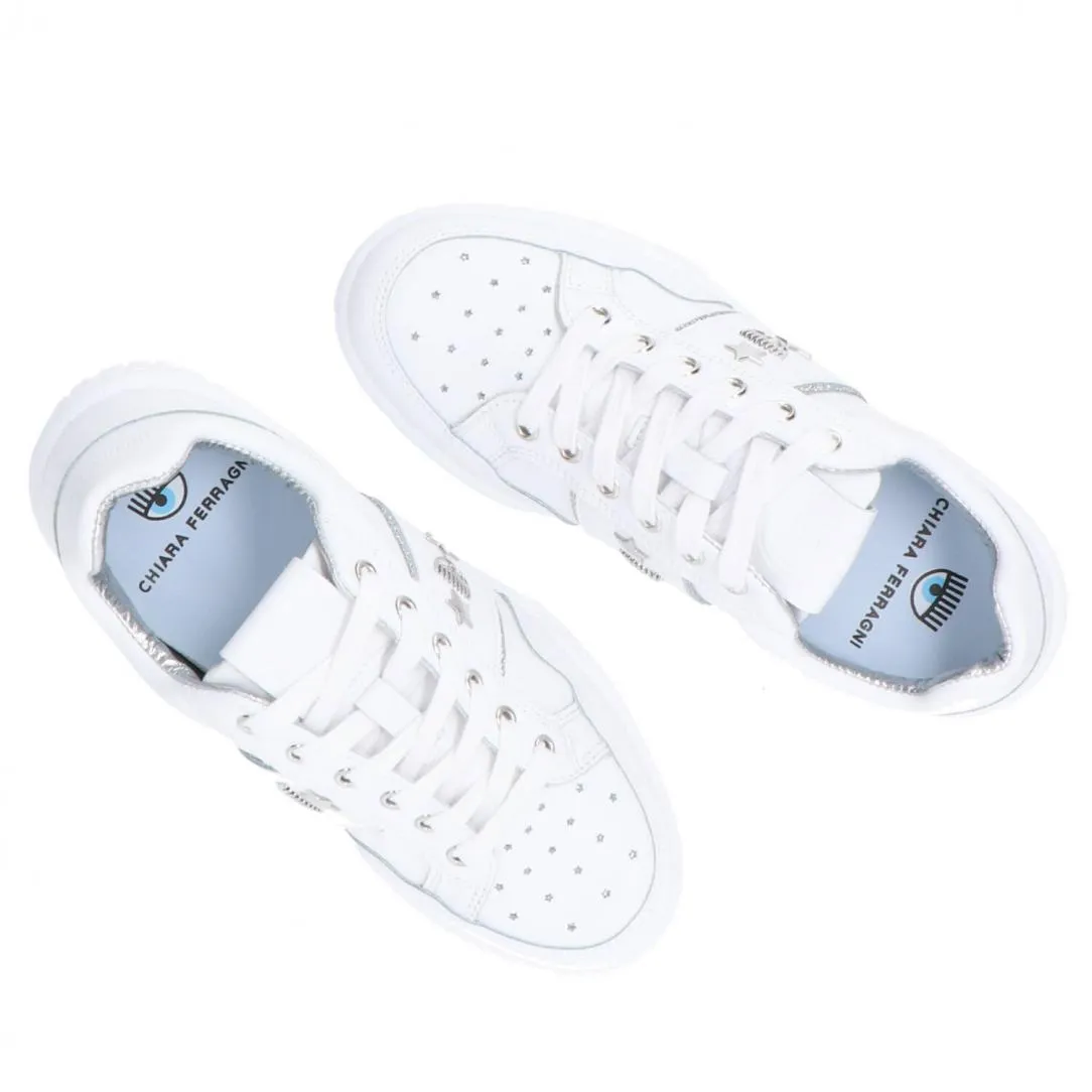 Eye-catching white multicolor trainers