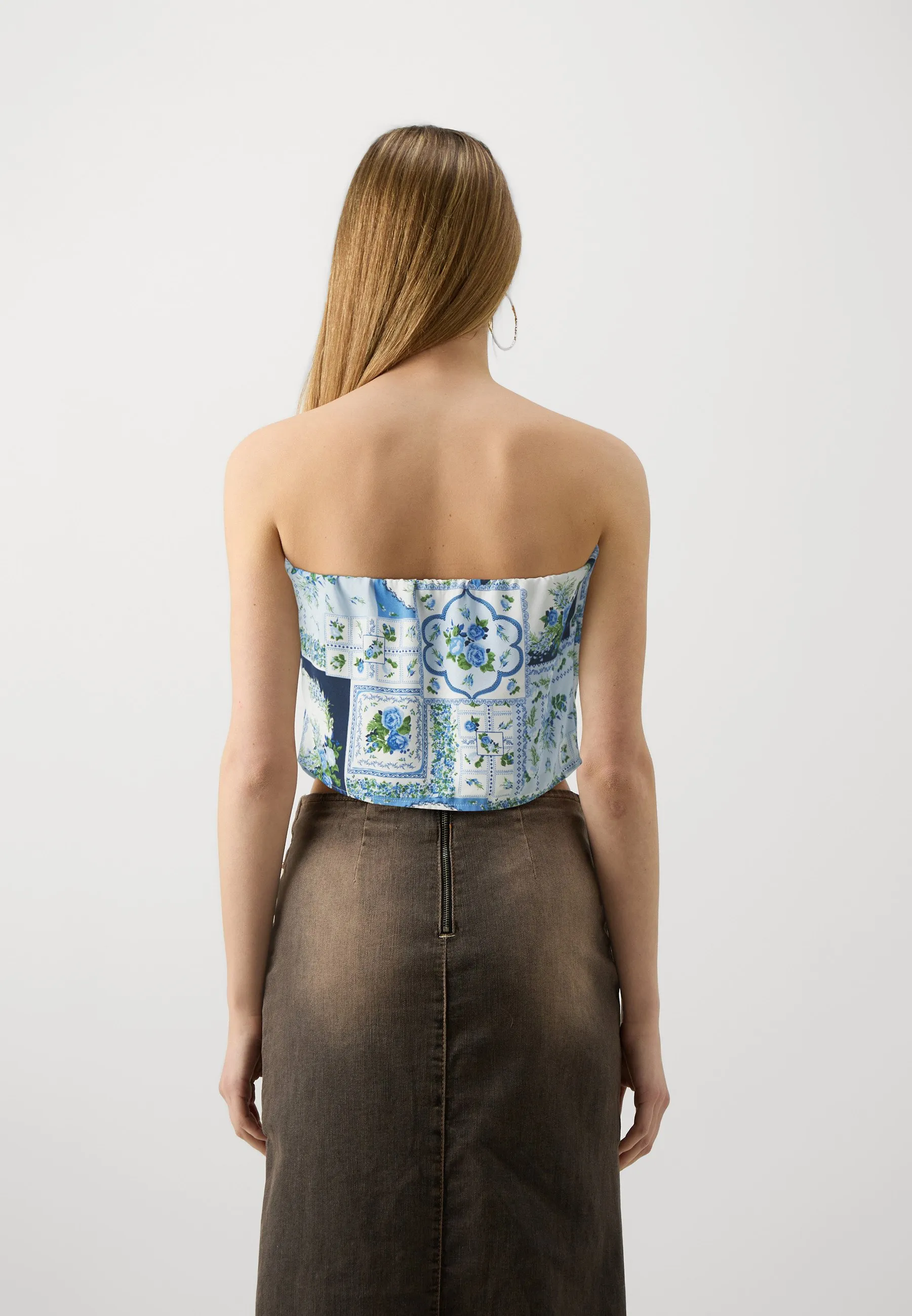 Strapless Scarf Top