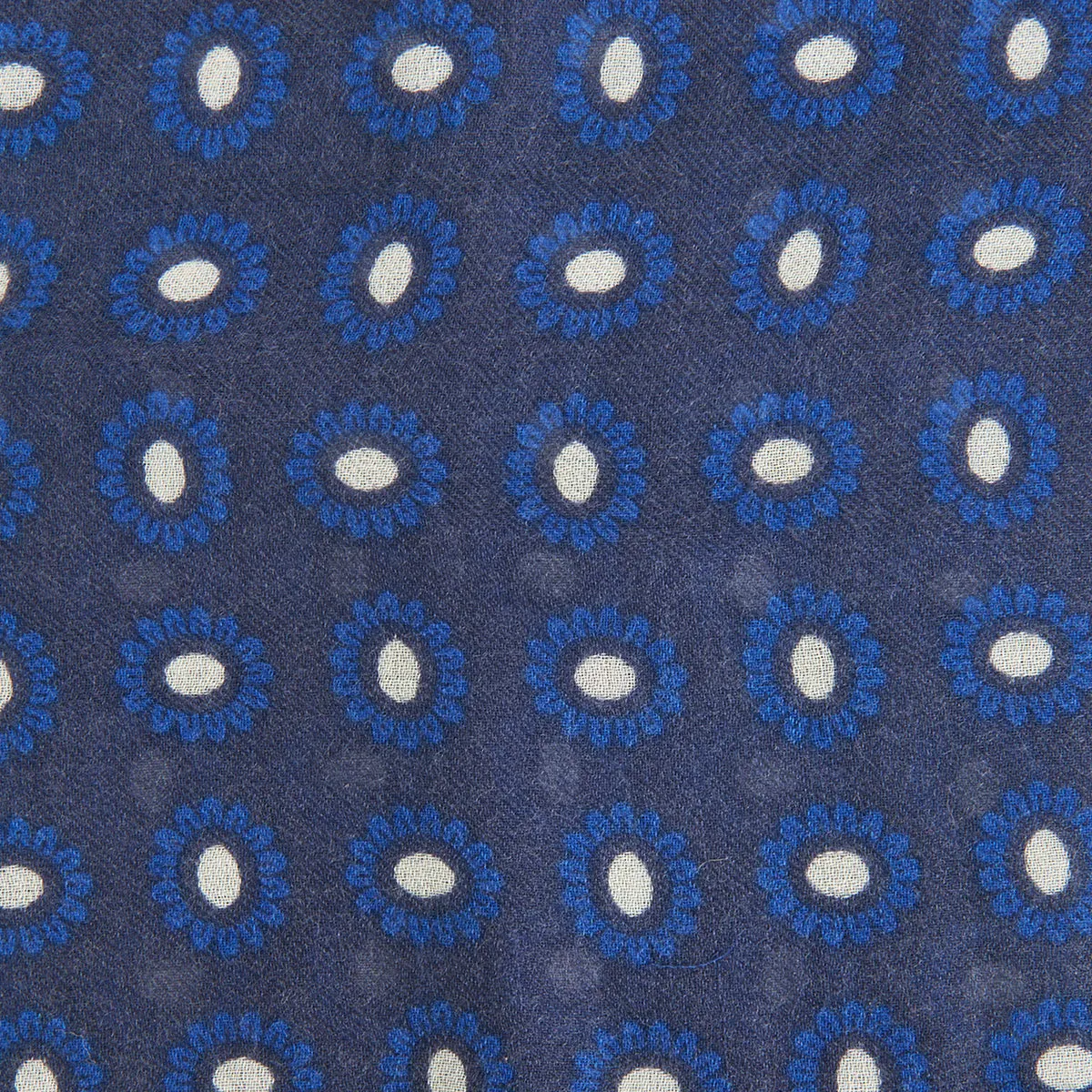 Wool Blue Patterned Scarf